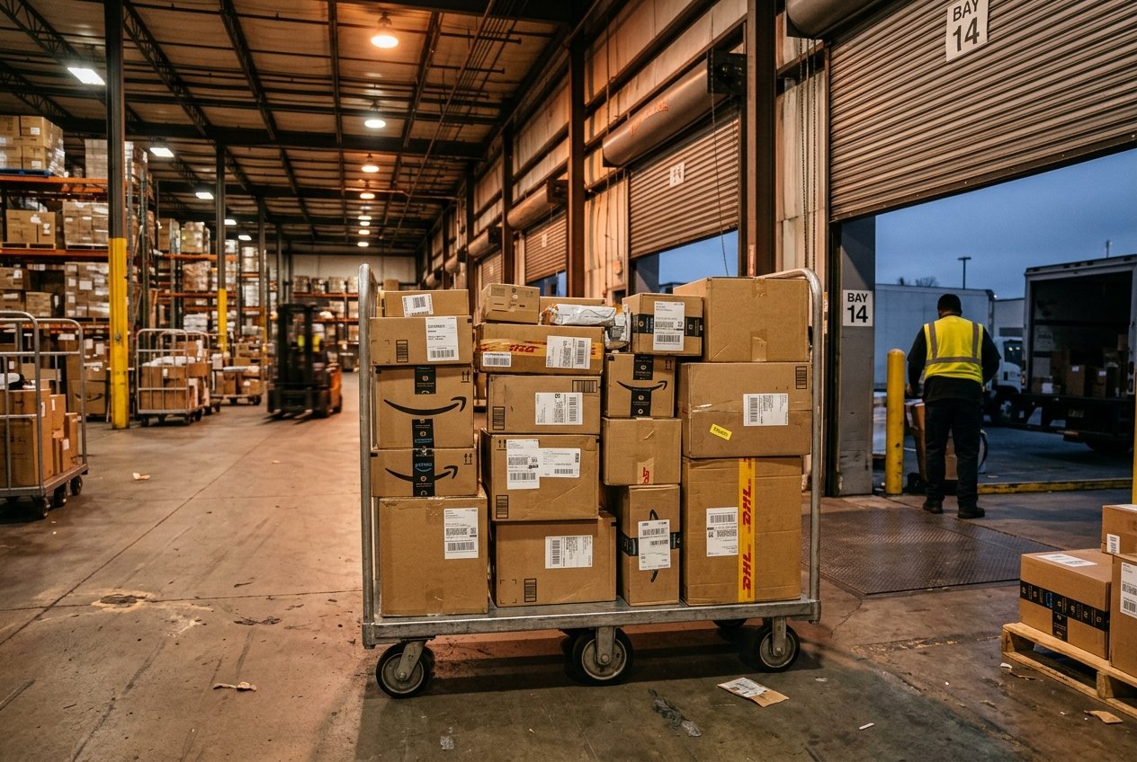Reliable delivery cart in distribution facility